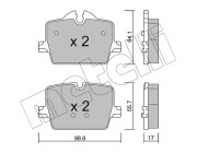 22-1265-0 Sada brzdových destiček, kotoučová brzda METELLI
