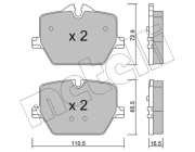 22-1266-0 Sada brzdových destiček, kotoučová brzda METELLI