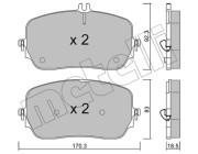 22-1272-0 Sada brzdových destiček, kotoučová brzda METELLI