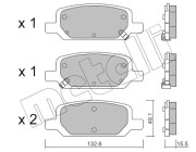 22-1278-0 Sada brzdových destiček, kotoučová brzda METELLI