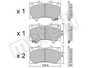 22-1279-0 Sada brzdových destiček, kotoučová brzda METELLI