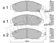22-1291-0 Sada brzdových destiček, kotoučová brzda METELLI