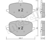 22-1309-0 Sada brzdových destiček, kotoučová brzda METELLI
