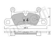 22-1315-0 Sada brzdových destiček, kotoučová brzda METELLI