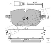 22-1319-0 Sada brzdových destiček, kotoučová brzda METELLI