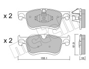 22-1349-0 Sada brzdových destiček, kotoučová brzda METELLI
