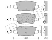 22-1360-0 Sada brzdových destiček, kotoučová brzda METELLI