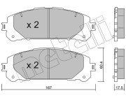 22-1367-0 Sada brzdových destiček, kotoučová brzda METELLI