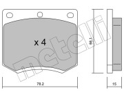 22-0023-0 Sada brzdových destiček, kotoučová brzda METELLI