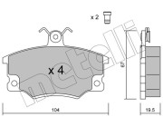 22-0030-0 Sada brzdových destiček, kotoučová brzda METELLI