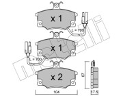 22-0030-2 Sada brzdových destiček, kotoučová brzda METELLI