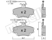 22-0032-1 Sada brzdových destiček, kotoučová brzda METELLI