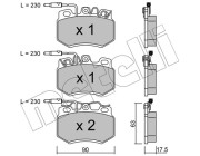 22-0049-0 Sada brzdových destiček, kotoučová brzda METELLI