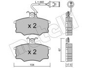 22-0053-1 Sada brzdových destiček, kotoučová brzda METELLI