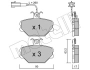 22-0059-0 Sada brzdových destiček, kotoučová brzda METELLI