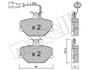 22-0059-2 Sada brzdových destiček, kotoučová brzda METELLI