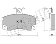 22-0062-0 METELLI sada brzdových platničiek kotúčovej brzdy 22-0062-0 METELLI