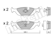 22-0070-0 METELLI sada brzdových platničiek kotúčovej brzdy 22-0070-0 METELLI