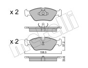 22-0091-0 METELLI sada brzdových platničiek kotúčovej brzdy 22-0091-0 METELLI
