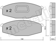 22-0110-1 METELLI sada brzdových platničiek kotúčovej brzdy 22-0110-1 METELLI