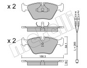 22-0122-2K METELLI sada brzdových platničiek kotúčovej brzdy 22-0122-2K METELLI