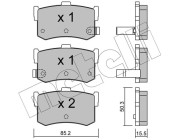 22-0187-0 Sada brzdových destiček, kotoučová brzda METELLI