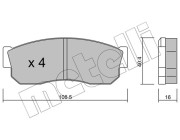 22-0202-1 Sada brzdových destiček, kotoučová brzda METELLI