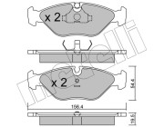 22-0209-0 Sada brzdových destiček, kotoučová brzda METELLI