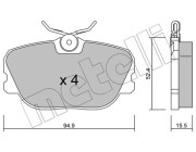 22-0235-0 Sada brzdových destiček, kotoučová brzda METELLI