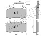 22-0251-4 Sada brzdových destiček, kotoučová brzda METELLI