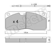 22-0270-0K METELLI sada brzdových platničiek kotúčovej brzdy 22-0270-0K METELLI