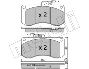 22-0272-0 Sada brzdových destiček, kotoučová brzda METELLI