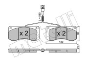 22-0272-1 Sada brzdových destiček, kotoučová brzda METELLI