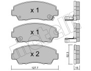 22-0283-0 Sada brzdových destiček, kotoučová brzda METELLI