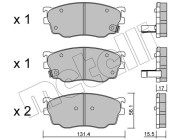 22-0301-0 Sada brzdových destiček, kotoučová brzda METELLI