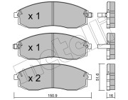 22-0306-1 Sada brzdových destiček, kotoučová brzda METELLI