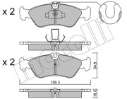 22-0311-0 Sada brzdových destiček, kotoučová brzda METELLI