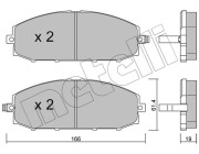 22-0407-0 Sada brzdových destiček, kotoučová brzda METELLI