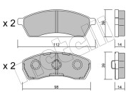 22-0410-0 Sada brzdových destiček, kotoučová brzda METELLI