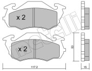 22-0412-0 Sada brzdových destiček, kotoučová brzda METELLI