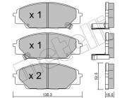 22-0435-0 Sada brzdových destiček, kotoučová brzda METELLI