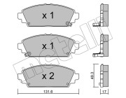 22-0463-0 Sada brzdových destiček, kotoučová brzda METELLI