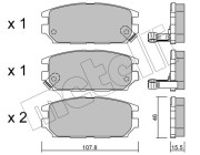 22-0483-0 Sada brzdových destiček, kotoučová brzda METELLI