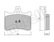 22-0531-0 METELLI sada brzdových platničiek kotúčovej brzdy 22-0531-0 METELLI