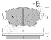 22-0607-0 Sada brzdových destiček, kotoučová brzda METELLI