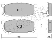 22-0608-0 Sada brzdových destiček, kotoučová brzda METELLI