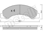 22-0620-0 METELLI sada brzdových platničiek kotúčovej brzdy 22-0620-0 METELLI