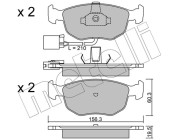 22-0656-1 Sada brzdových destiček, kotoučová brzda METELLI