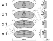 22-0687-0 METELLI sada brzdových platničiek kotúčovej brzdy 22-0687-0 METELLI