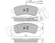 22-0710-1 Sada brzdových destiček, kotoučová brzda METELLI